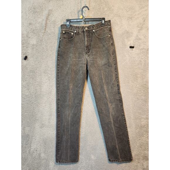 Vintage Guess Jeans Men Classic Fit Straight Leg Black Denim 32x34 Made in USA - Picture 1 of 11